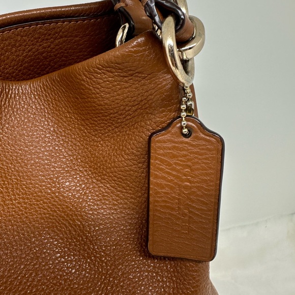 Coach F35723 Phoebe Brown Pebbled leather Large Shoulder Bag Pre-owned. - Picture 5 of 13